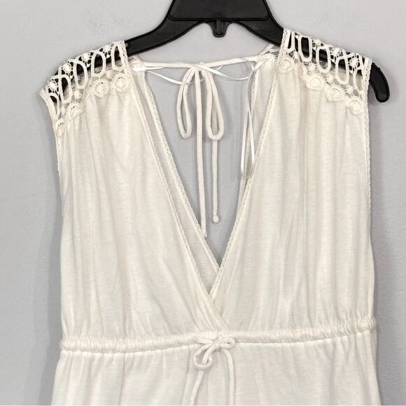 Converse | Women’s White Sleeveless Elastic Waist Swim Coverup Dress - Picture 3 of 16